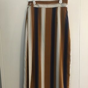 Anthropologie Melody Striped Wrap Skirt